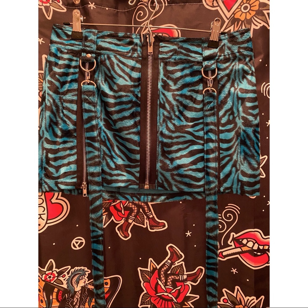 Current Mood Animal Print Skirt W/ Cuffs